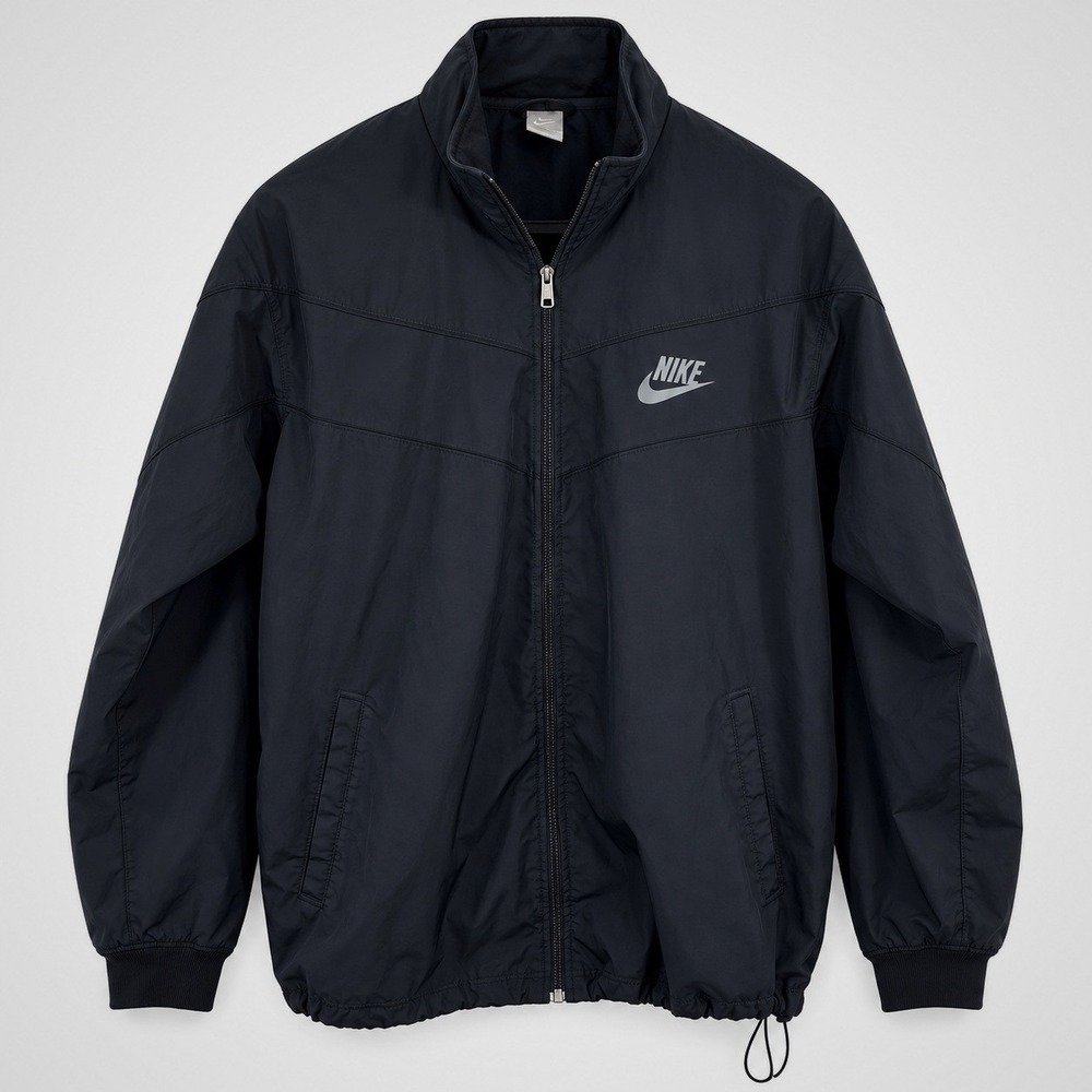 Nike Sportswear Vintage Windbreaker Jacket Men's XXL Black Full Zip 274009-010